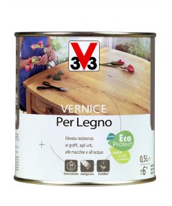 VERNICE PER LEGNO - TONI LEGNO - ASPETTO BRILLANTE - WENGÈ - 0,5 LITRI